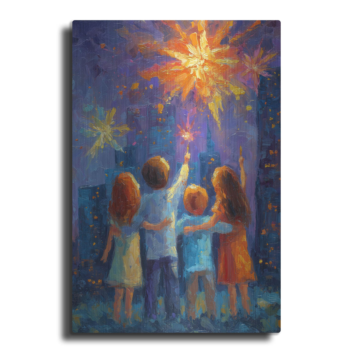 'Here for the Sparklers' by Rich Monet Metal Wall Art
