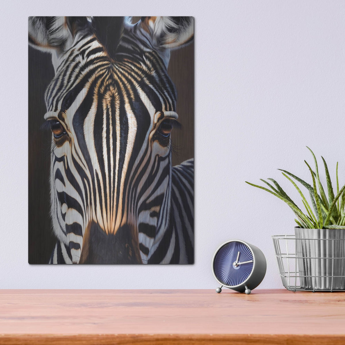 'I Am Zebra' by Rich Monet Metal Wall Art