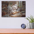 'Maltese In The Kitchen' by Rich Monet Metal Wall Art