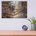 'Mastiff In The Kitchen' by Rich Monet Metal Wall Art