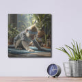 'Monkey Yoga' by Rich Monet Metal Wall Art