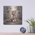 'Poodle Yoga Cobra Pose' by Rich Monet Metal Wall Art