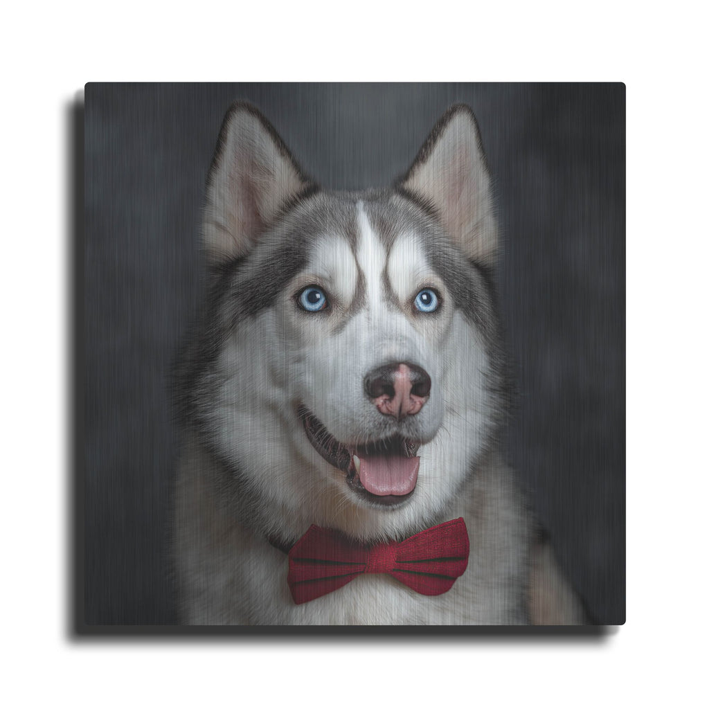 'Siberian Husky Photoshoot' by Rich Monet Metal Wall Art
