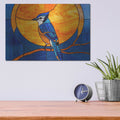 'Stained Glass Blue Jay' by Rich Monet Metal Wall Art