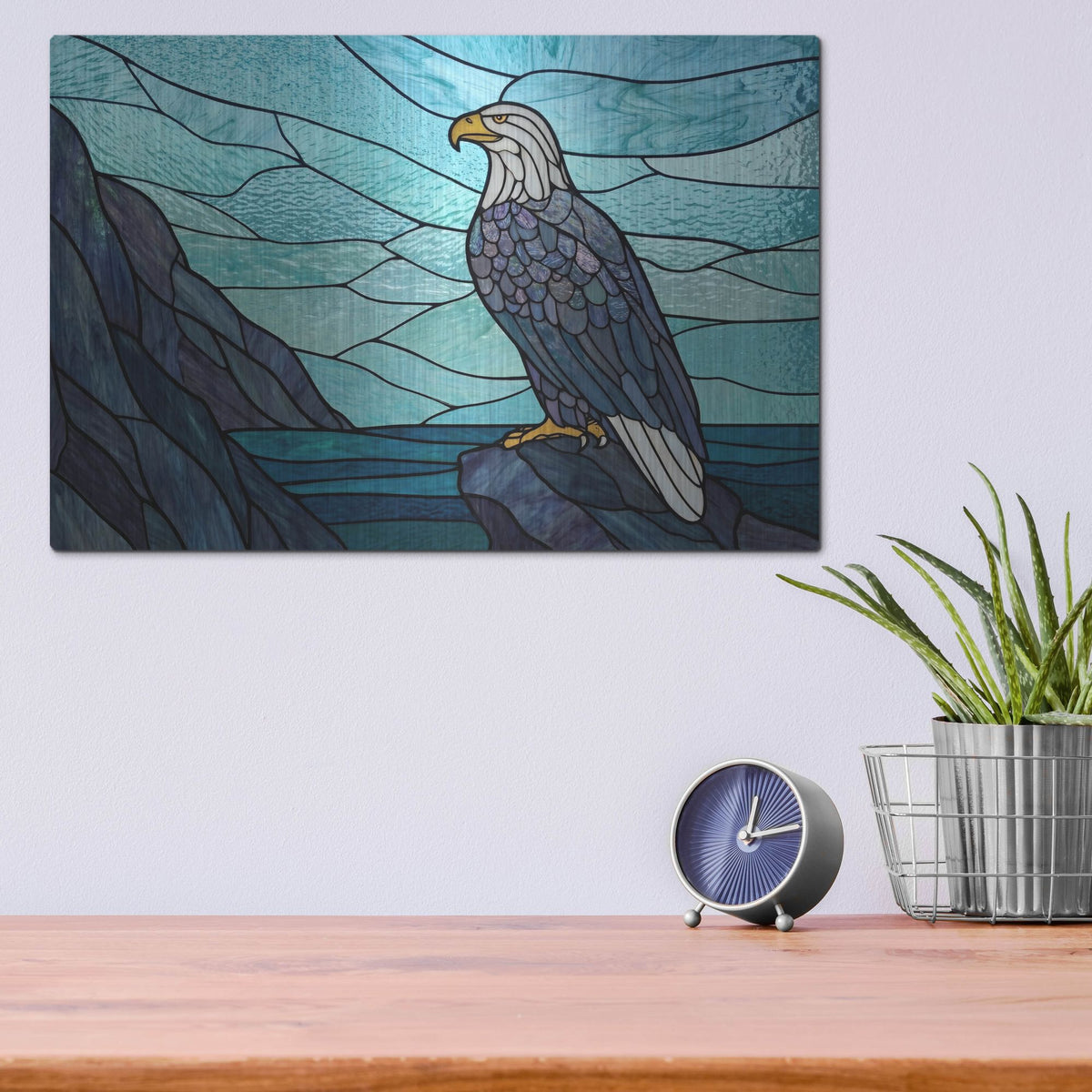 'Stained Glass Eagle' by Rich Monet Metal Wall Art