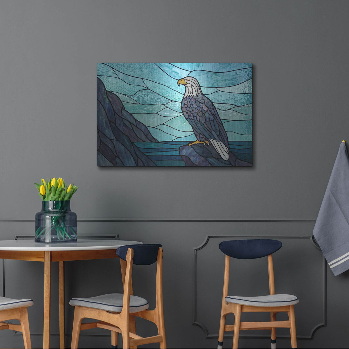 'Stained Glass Eagle' by Rich Monet Metal Wall Art
