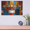 'Stained Glass Last Supper' by Rich Monet Metal Wall Art