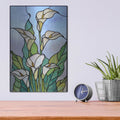 'Stained Glass Lilies' by Rich Monet Metal Wall Art