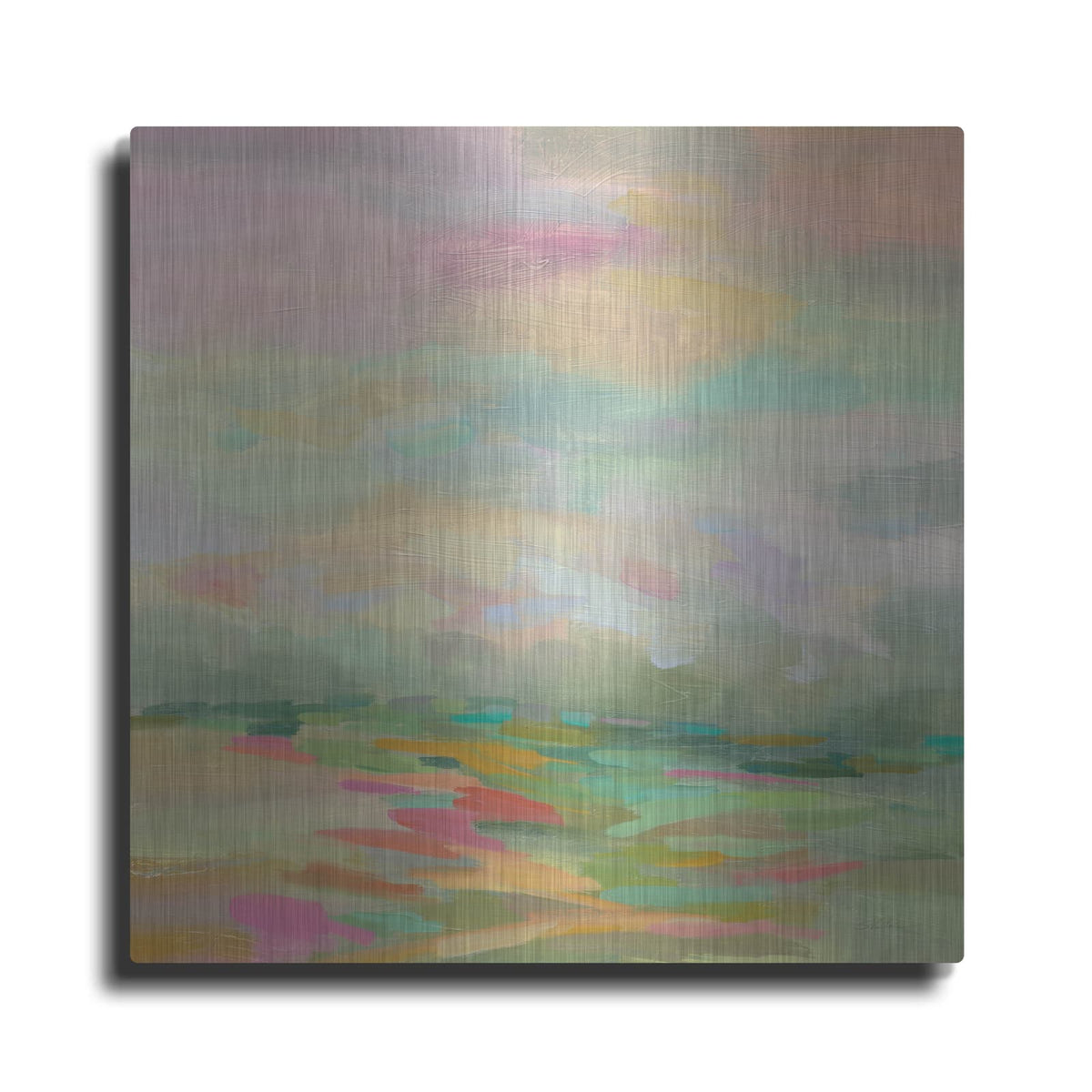 'Pastel Fields' by Silvia Vassileva – Metal Wall Art