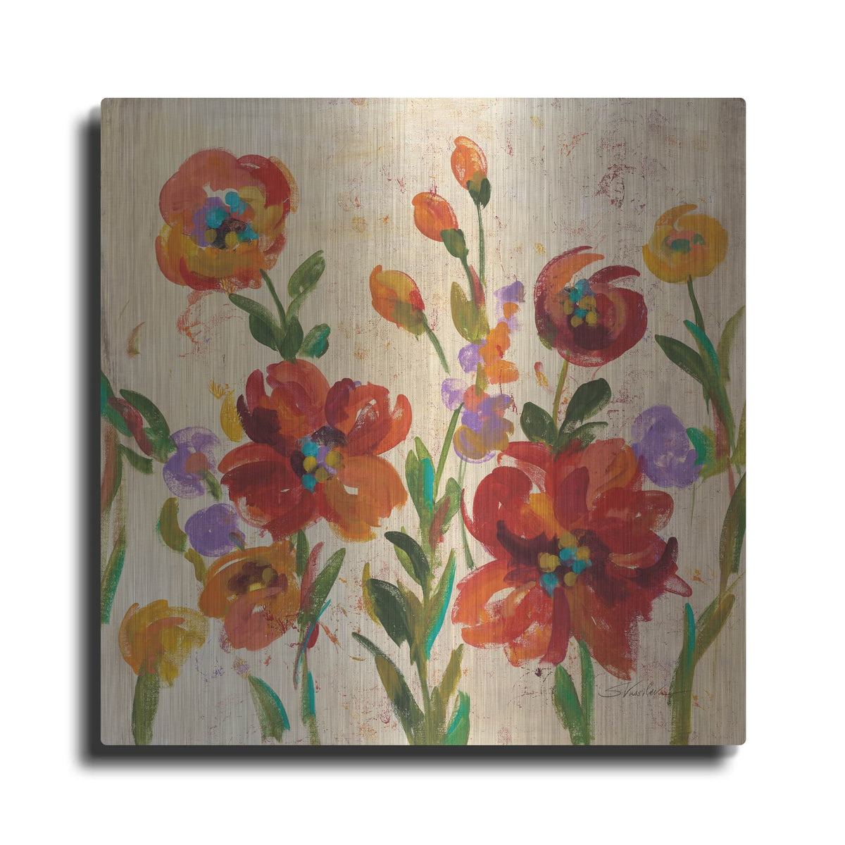 'July in the Garden II' by Silvia Vassileva – Metal Wall Art