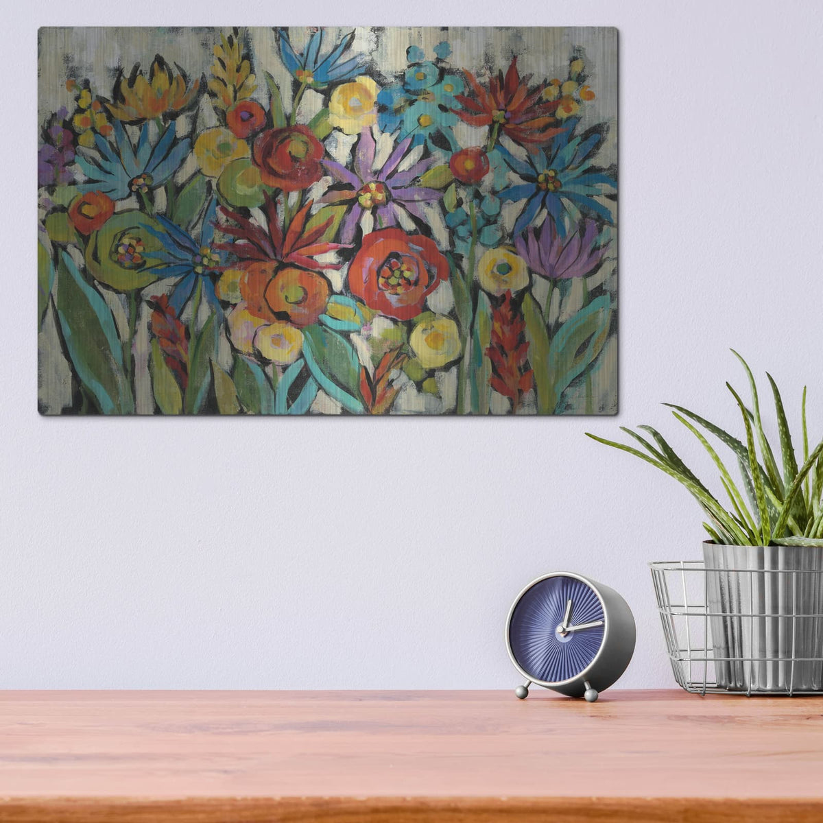 'Confetti Floral I' by Silvia Vassileva – Metal Wall Art, 16x12 room view