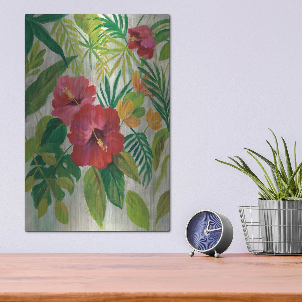 'Tropical Jewels I' by Silvia Vassileva – Metal Wall Art, 12x16 room view