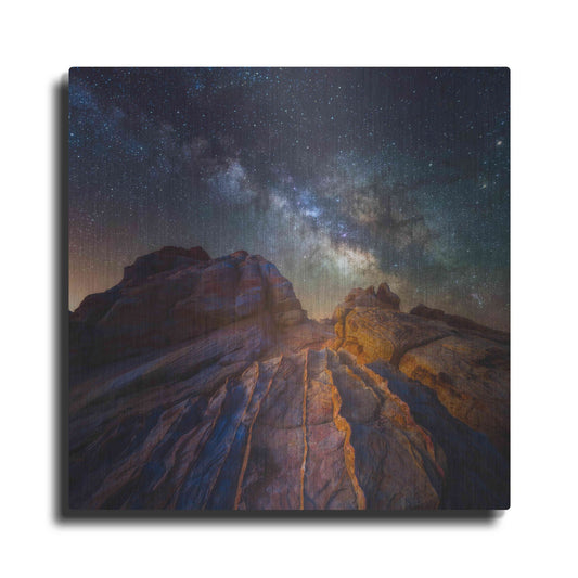 Luxe Metal Art 'The Martian Landscape' by Darren White, Metal Wall Art