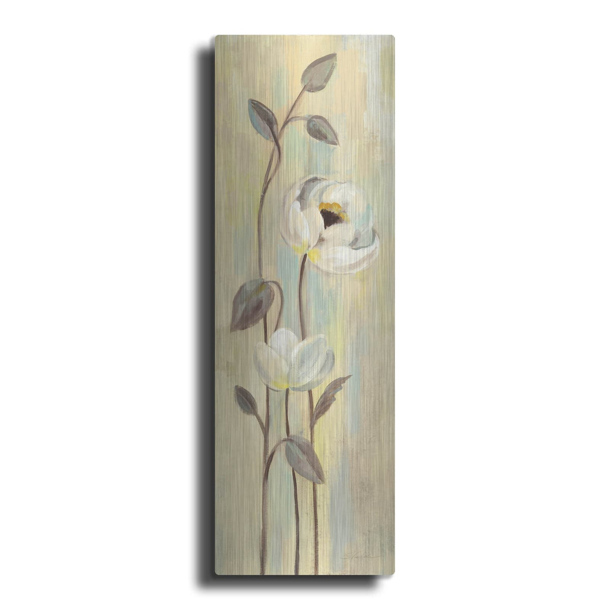 'Neutral Anemone Branches I' by Silvia Vassileva – Metal Wall Art