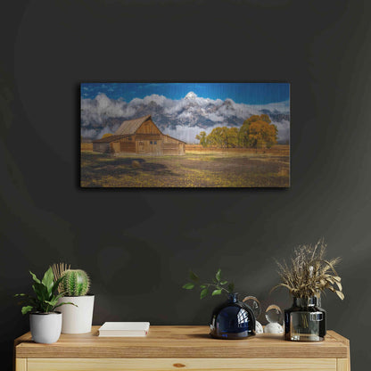 Luxe Metal Art 'Warm Morning Light in the Tetons' by Darren White, Metal Wall Art,24x12