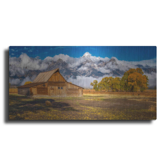 Luxe Metal Art 'Warm Morning Light in the Tetons' by Darren White, Metal Wall Art,2:1 L