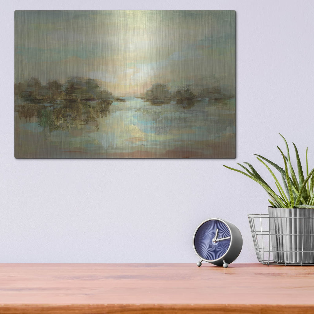 'Dreamy Lake' by Silvia Vassileva – Metal Wall Art, 16x12 room view