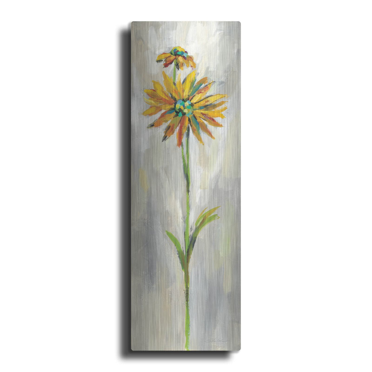 'Single Stem Flower III' by Silvia Vassileva – Metal Wall Art