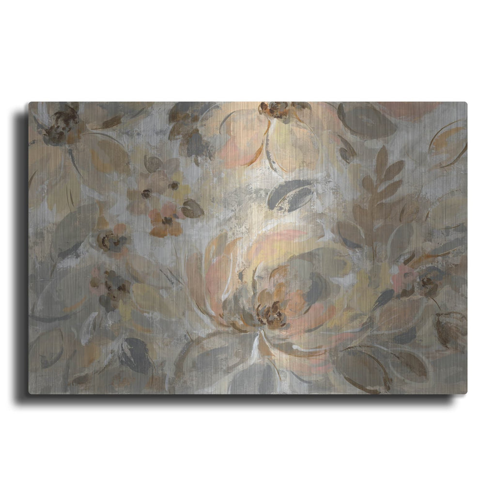 'Ivory Floral' by Silvia Vassileva – Metal Wall Art
