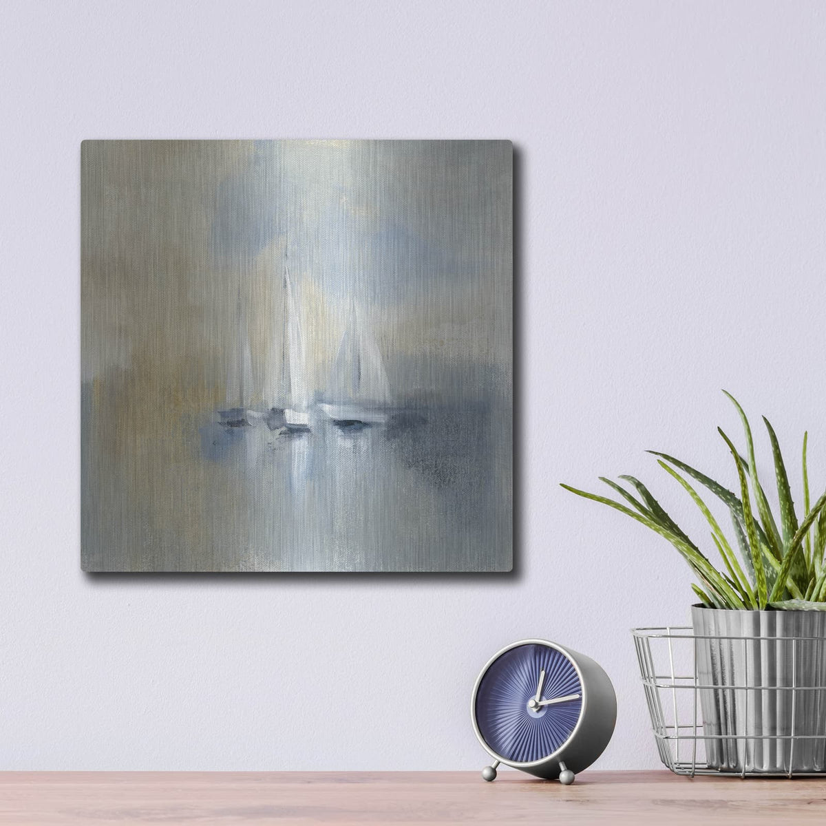 'Morning Sail I' by Silvia Vassileva – Metal Wall Art, 12x12 room view