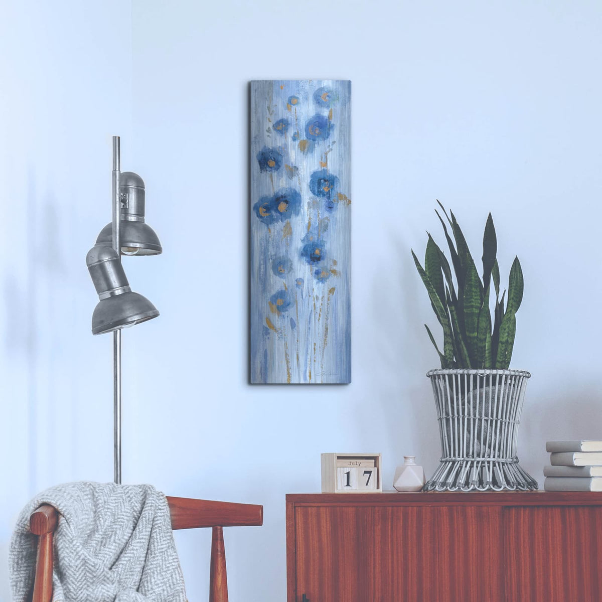 'Seaside Flowers II' by Silvia Vassileva – Metal Wall Art, 12x36 room view