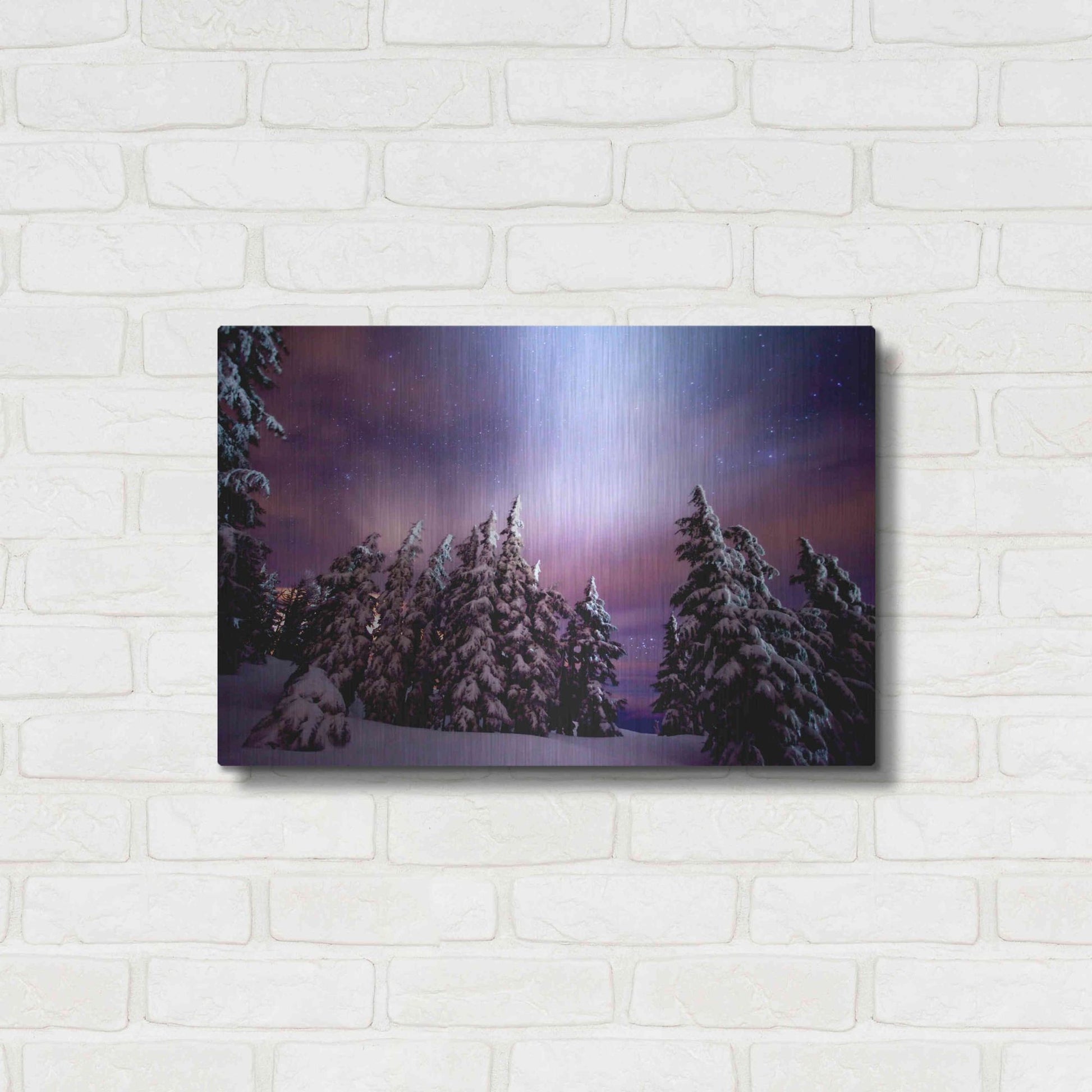 Luxe Metal Art 'Winter Nights' by Darren White, Metal Wall Art,24x16