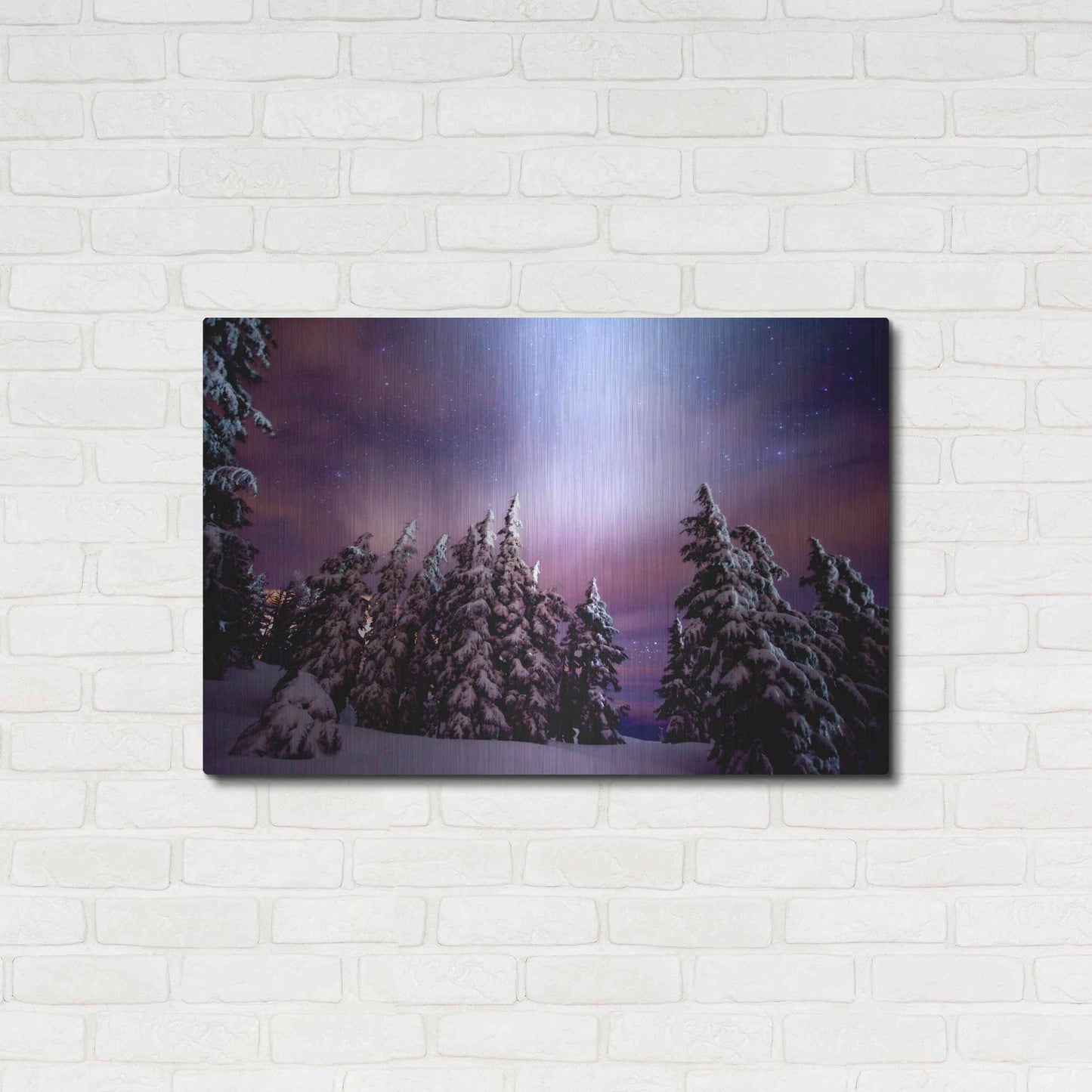 Luxe Metal Art 'Winter Nights' by Darren White, Metal Wall Art,36x24