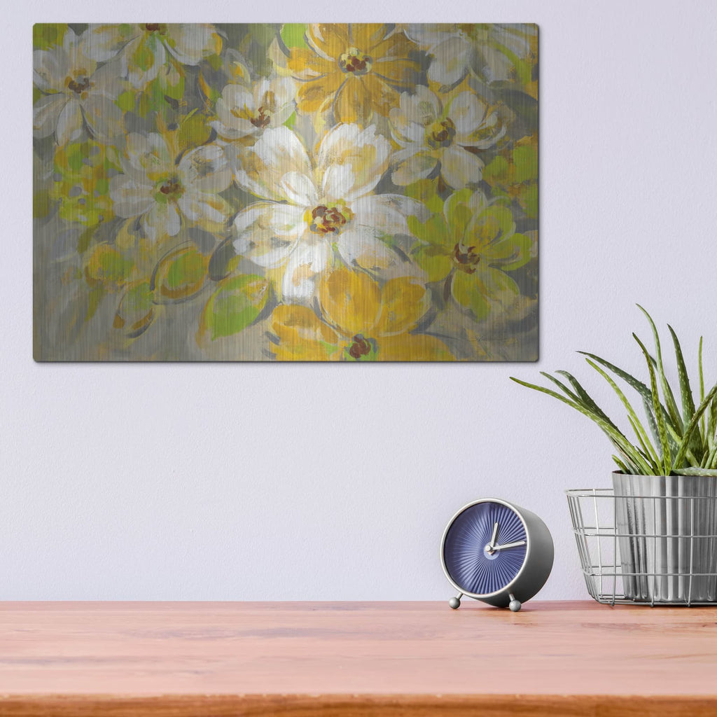 'Scattered Spring Petals' by Silvia Vassileva – Metal Wall Art, 16x12 room view