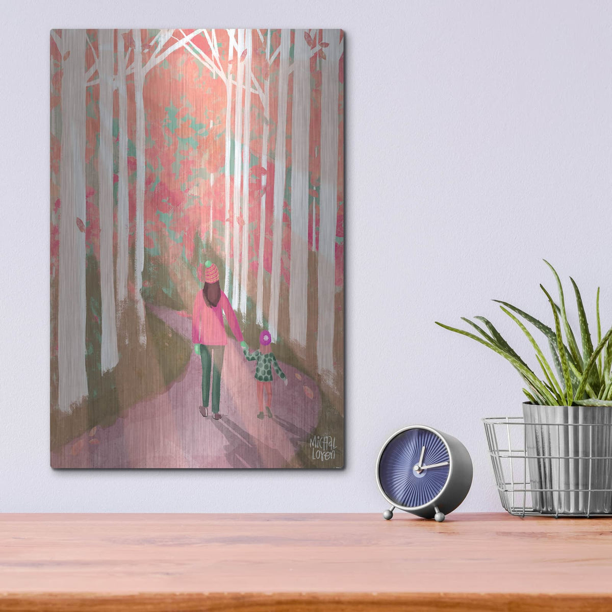 'A Walk In The Calm' by Michal Loren Art – Metal Wall Art, 12x16 room view