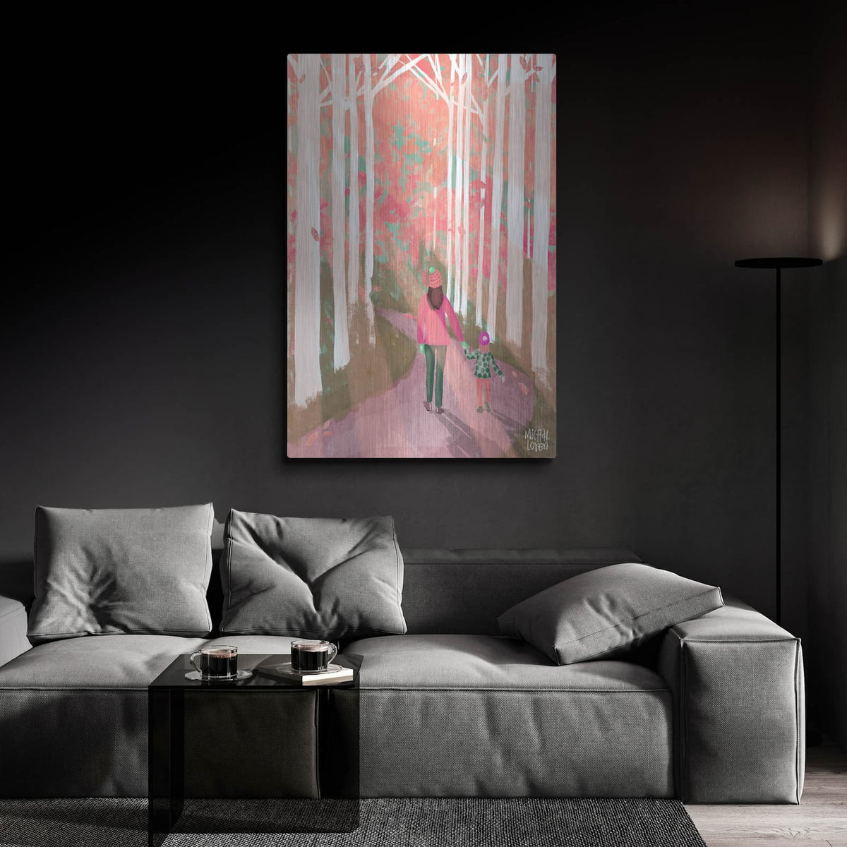 'A Walk In The Calm' by Michal Loren Art – Metal Wall Art, 24x36 room view