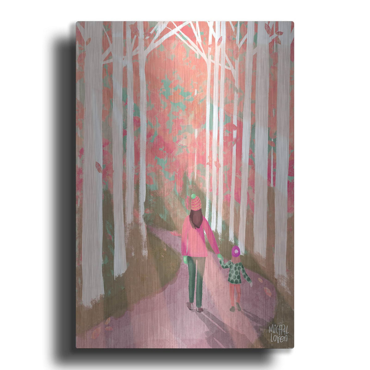'A Walk In The Calm' by Michal Loren Art – Metal Wall Art