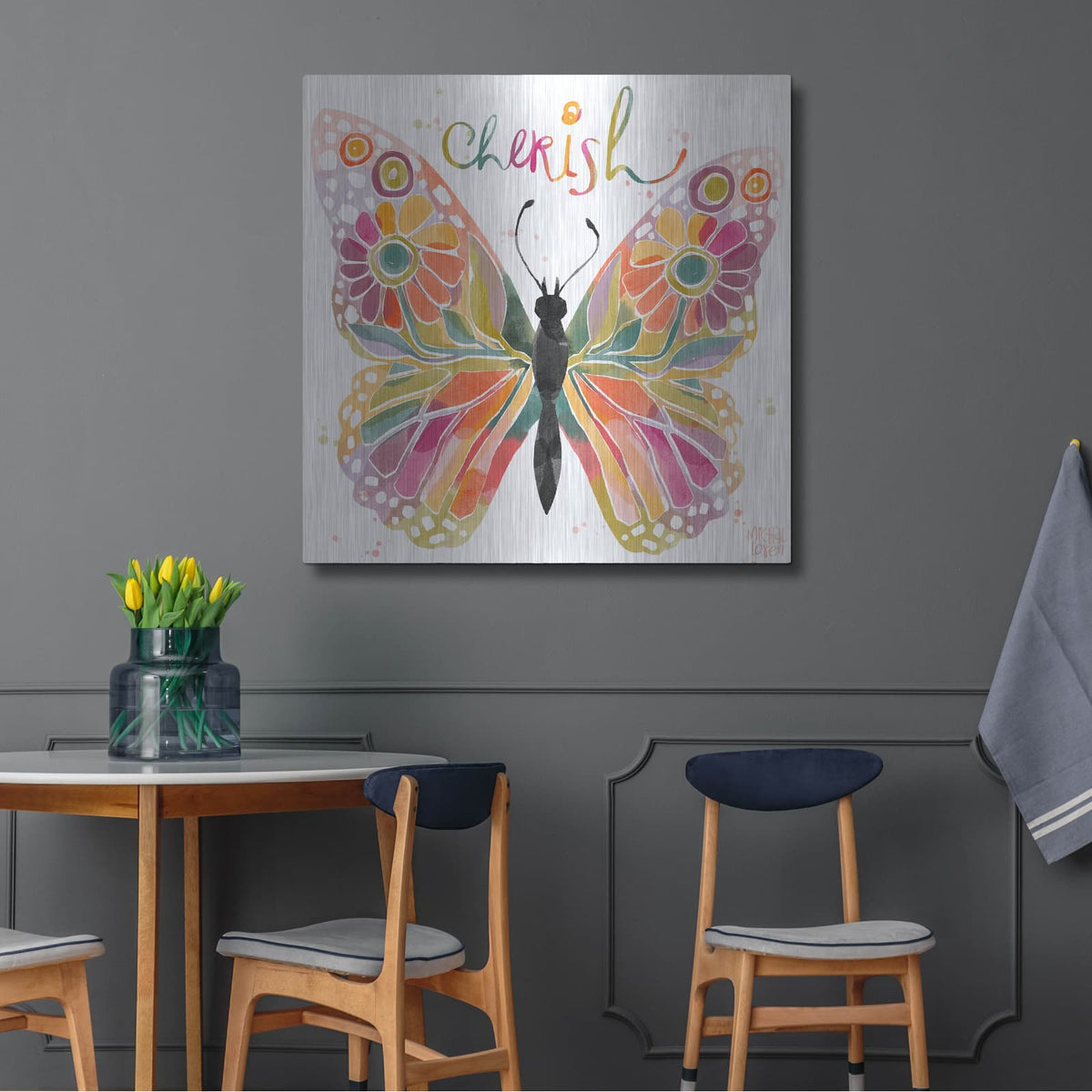 'Cherish' by Michal Loren Art – Metal Wall Art, 36x36 room view