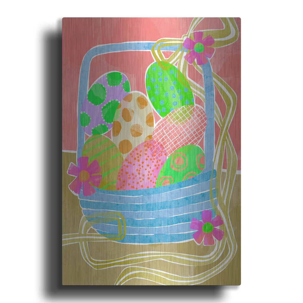 'Easter Basket' by Michal Loren Art – Metal Wall Art