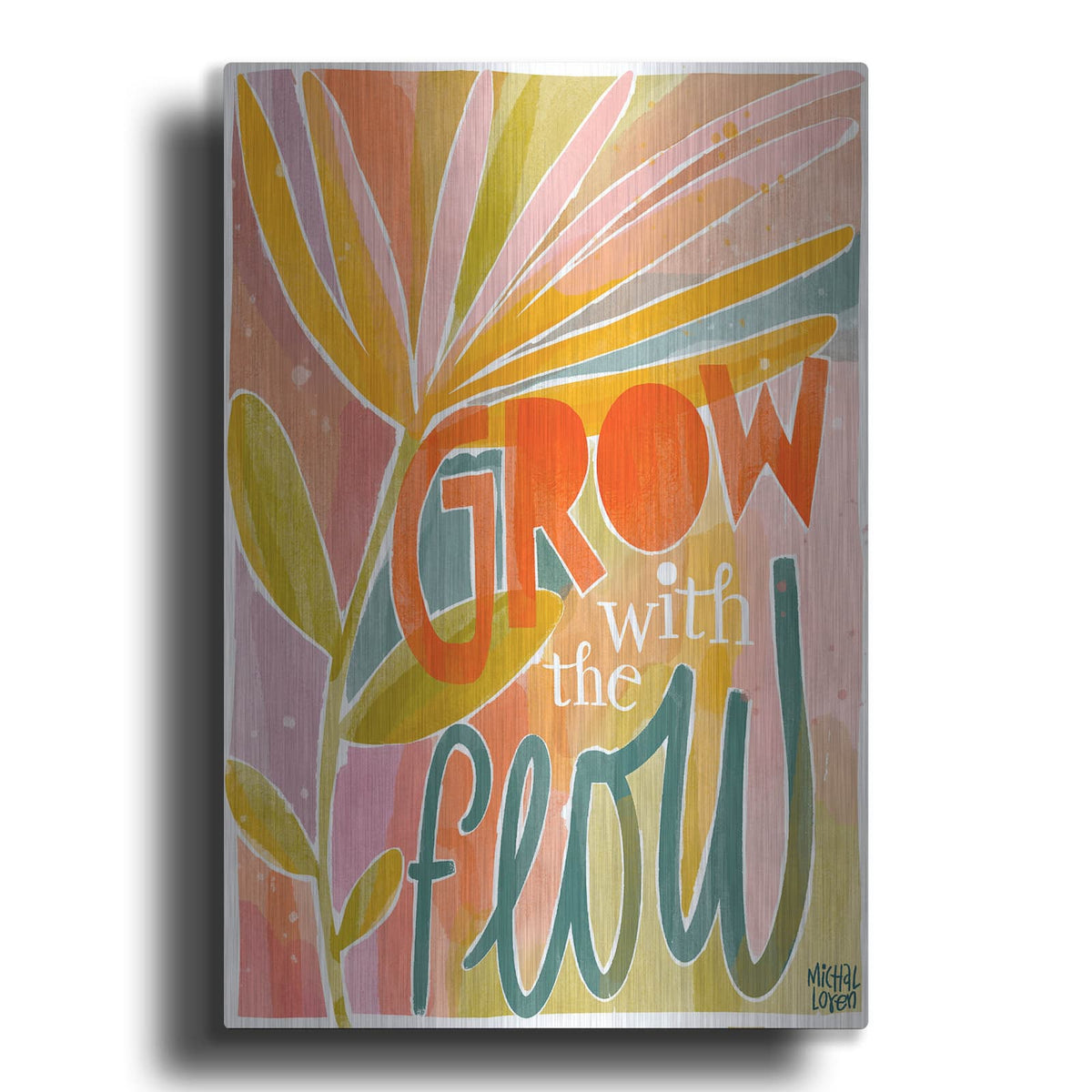 'Grow With The Flow' by Michal Loren Art – Metal Wall Art