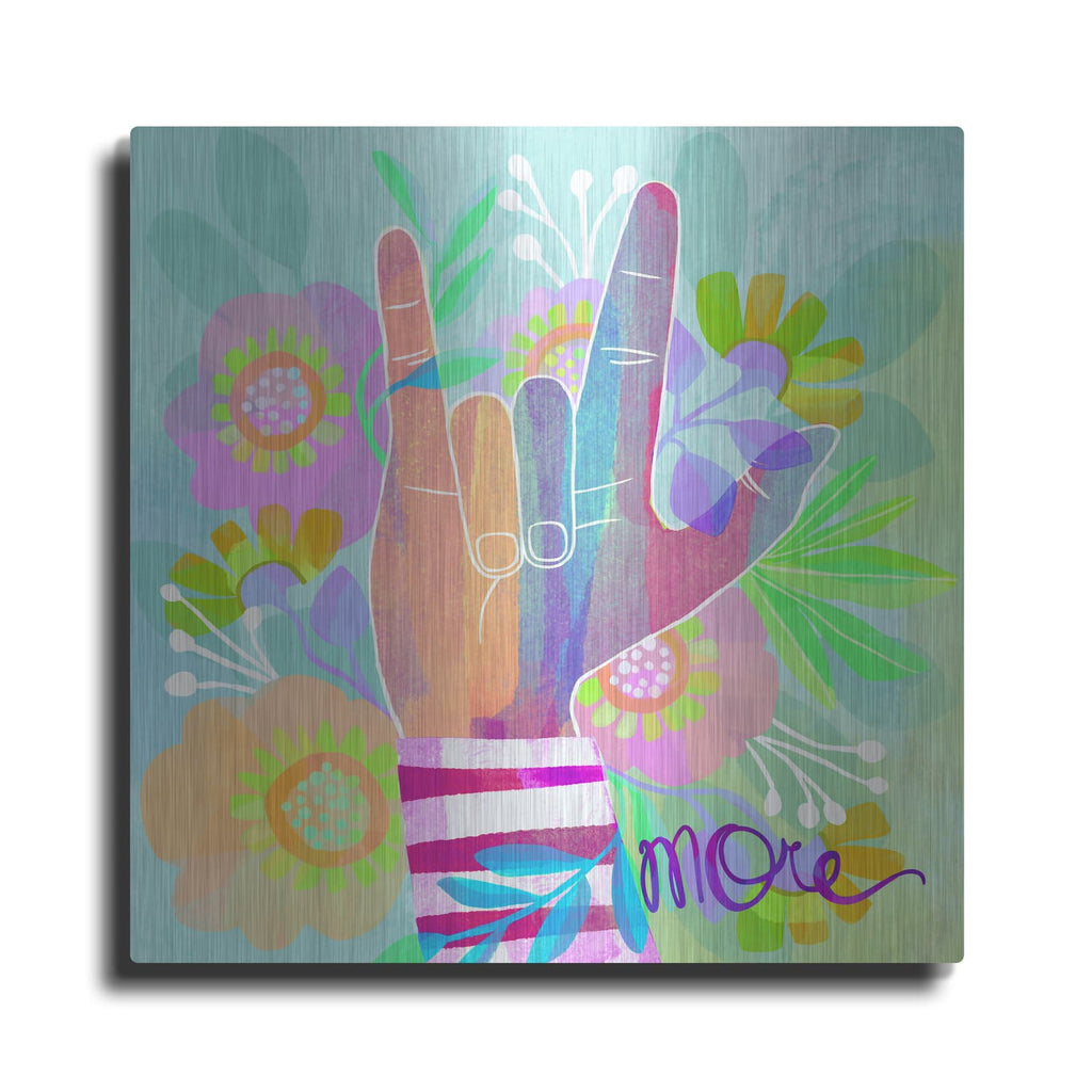 'I Love You More' by Michal Loren Art – Metal Wall Art