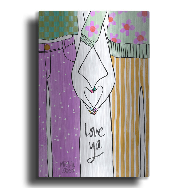 'Love Ya Bestie' by Michal Loren Art – Metal Wall Art