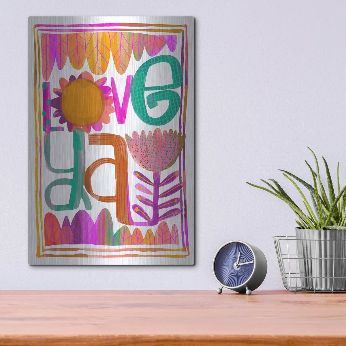 'Love Ya' by Michal Loren Art – Metal Wall Art, 12x16 room view