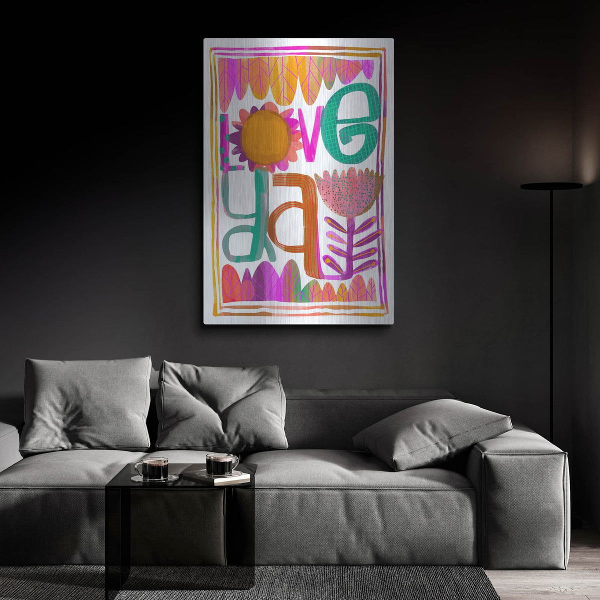 'Love Ya' by Michal Loren Art – Metal Wall Art, 24x36 room view