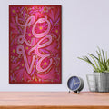 'Love' by Michal Loren Art – Metal Wall Art, 12x16 room view