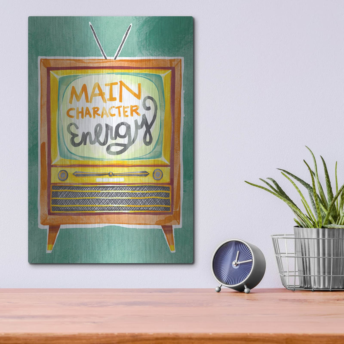 'Main Character Energy' by Michal Loren Art – Metal Wall Art, 12x16 room view