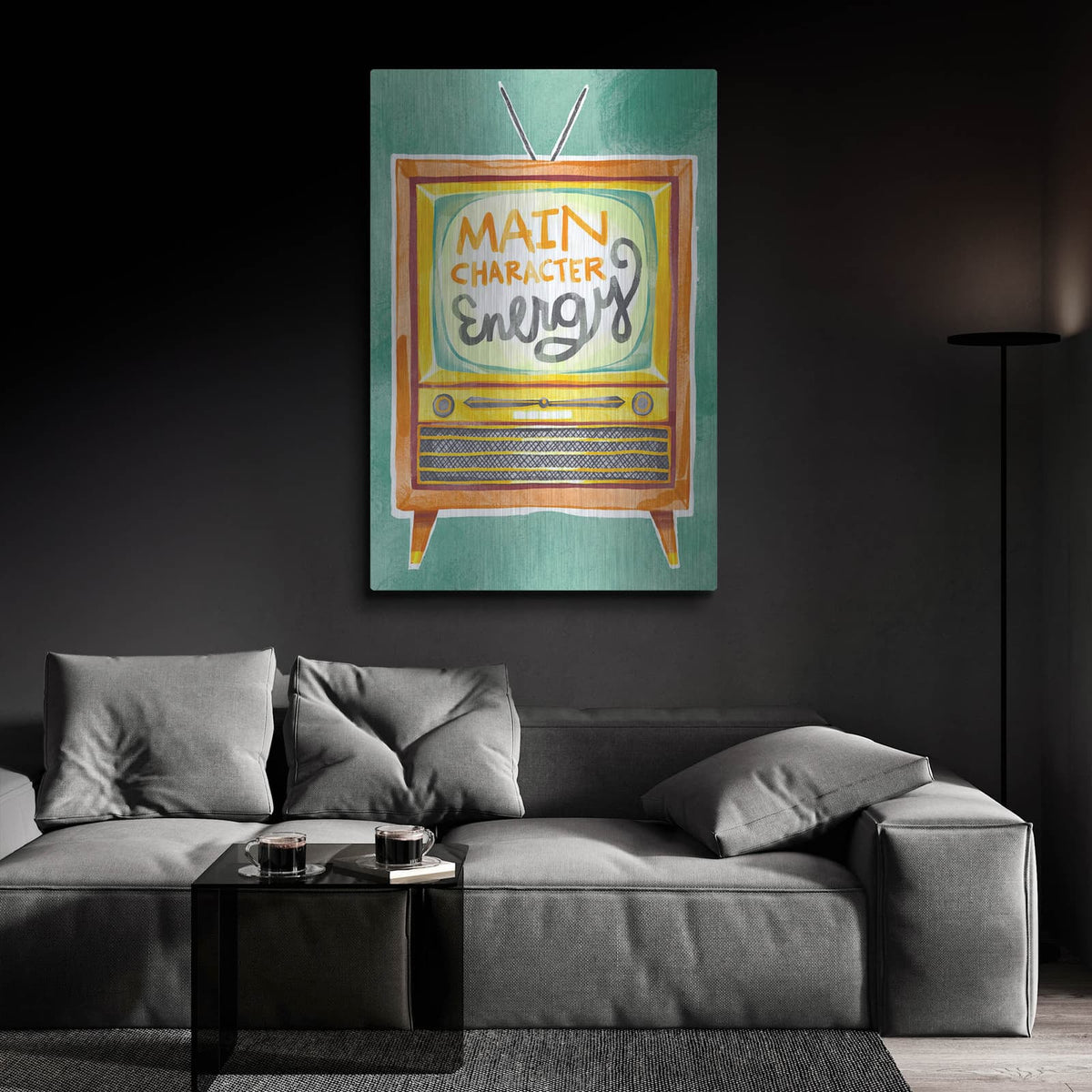 'Main Character Energy' by Michal Loren Art – Metal Wall Art, 24x36 room view