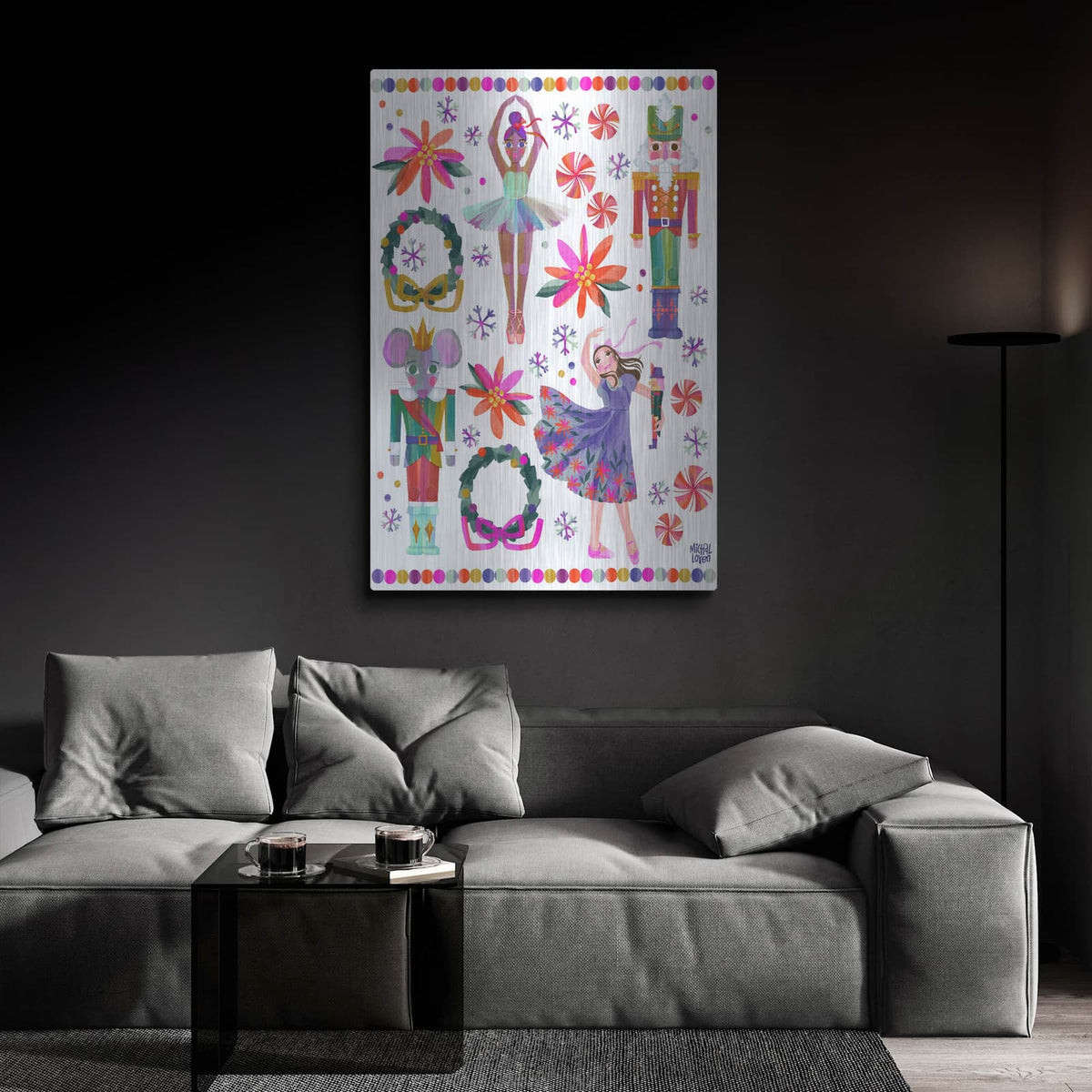 'Nutcracker Christmas Icons' by Michal Loren Art – Metal Wall Art, 24x36 room view