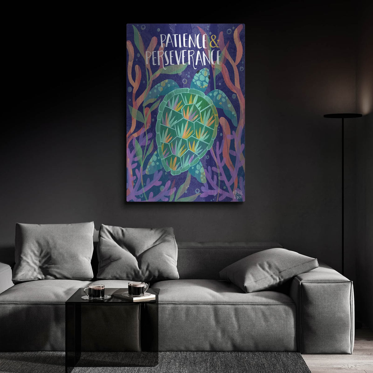 'Patience And Perseverance' by Michal Loren Art – Metal Wall Art, 24x36 room view