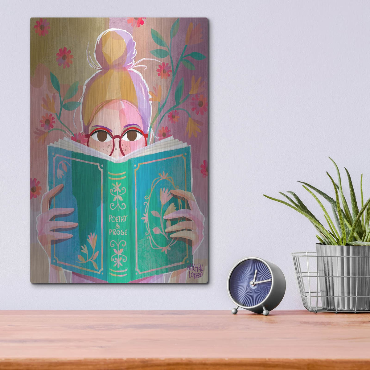 'Petals Of Poetry' by Michal Loren Art – Metal Wall Art, 12x16 room view