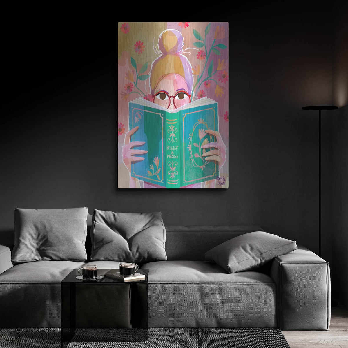 'Petals Of Poetry' by Michal Loren Art – Metal Wall Art, 24x36 room view