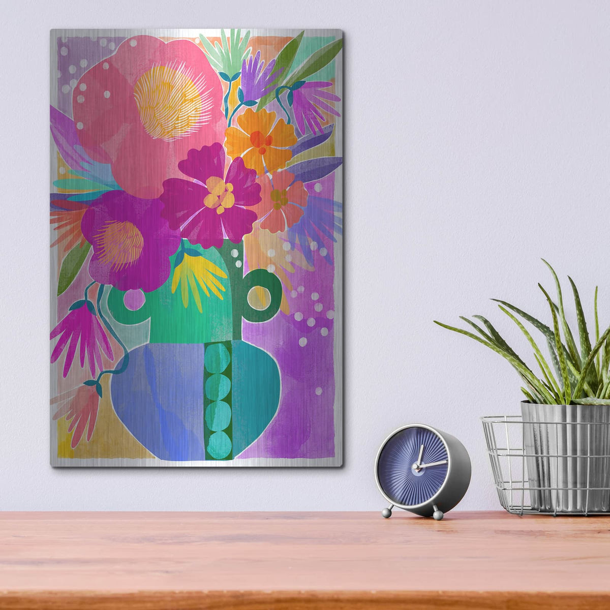 'Radiant Arrangement' by Michal Loren Art – Metal Wall Art, 12x16 room view