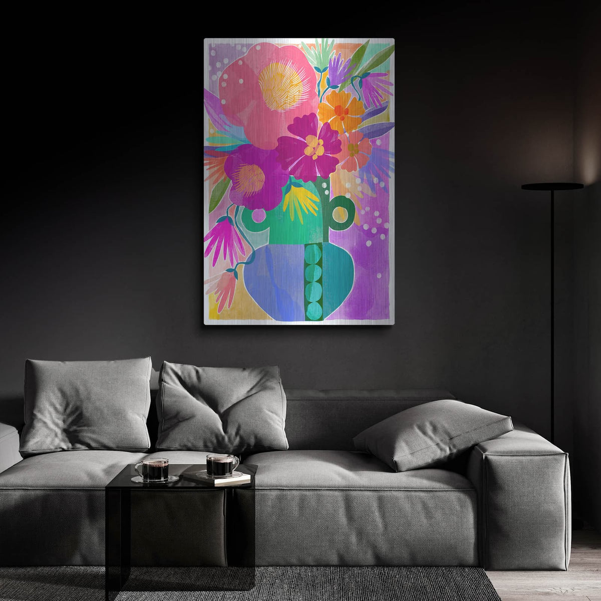 'Radiant Arrangement' by Michal Loren Art – Metal Wall Art, 24x36 room view