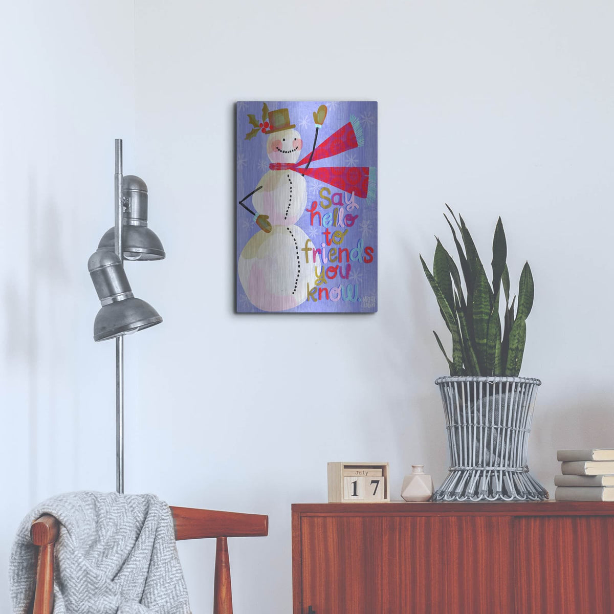'Say Hello To Friends' by Michal Loren Art – Metal Wall Art, 16x24 room view