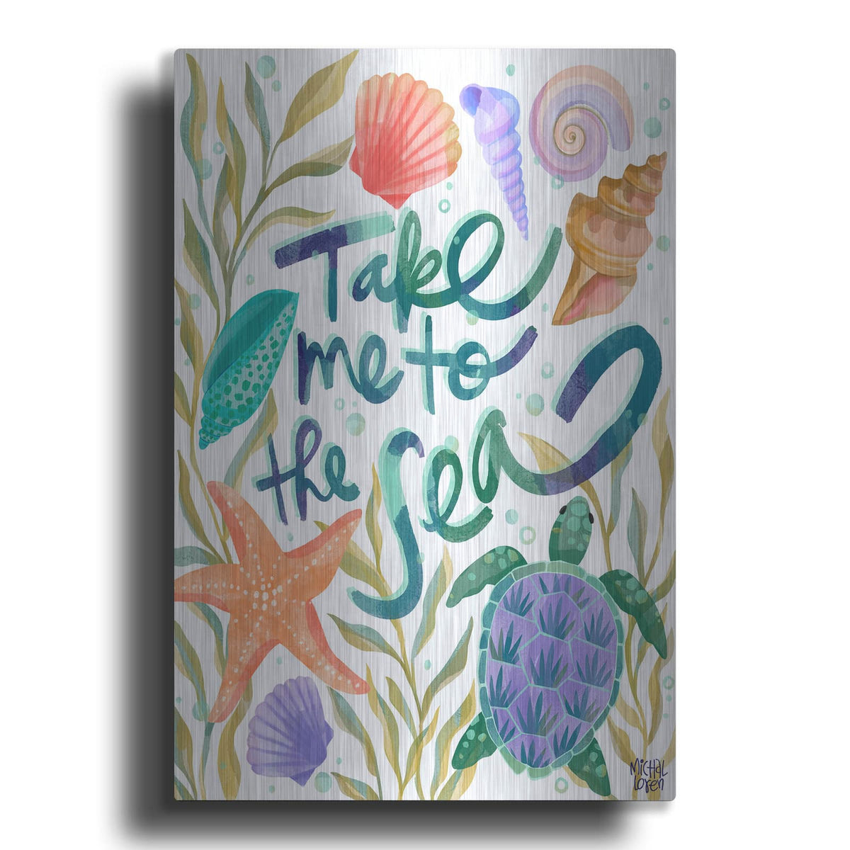 'Take Me To The Sea' by Michal Loren Art – Metal Wall Art
