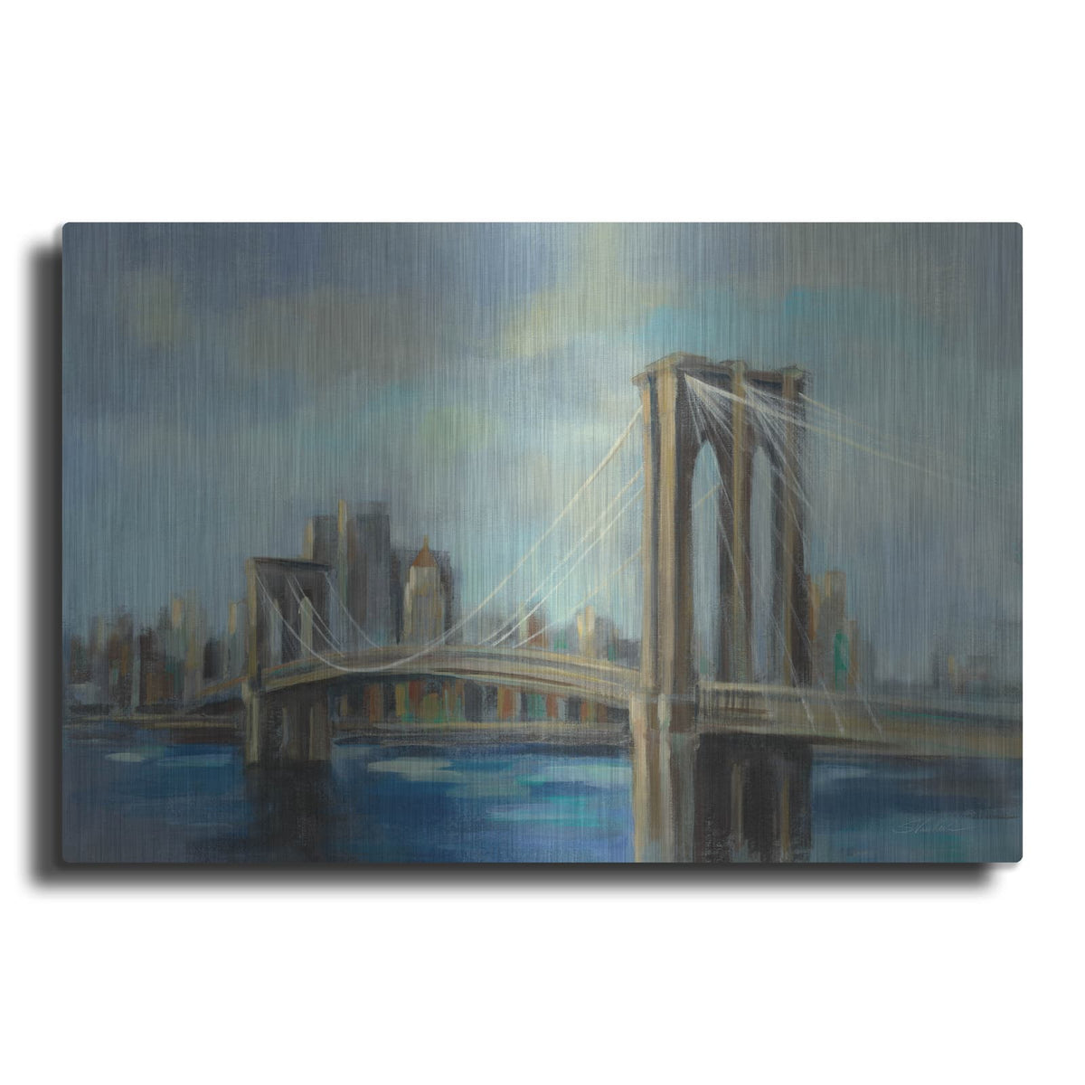 'Brooklyn Bridge' by Silvia Vassileva – Metal Wall Art